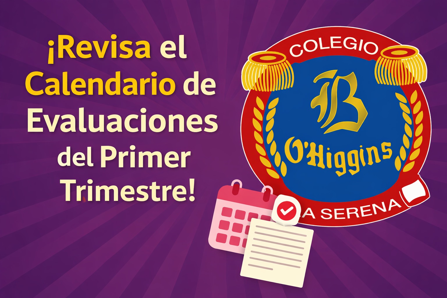 Calendario de Evaluaciones - 1er Trimestre